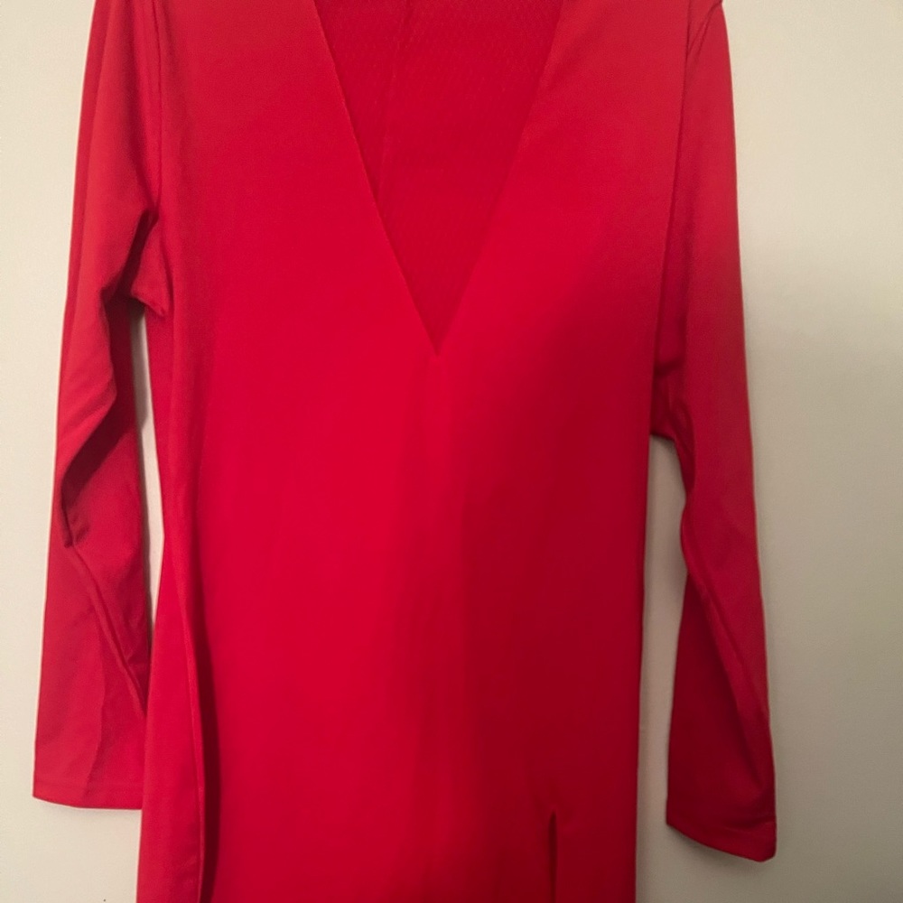 SHEIN Mesh Bodycon Dress  Red/1XL(14)